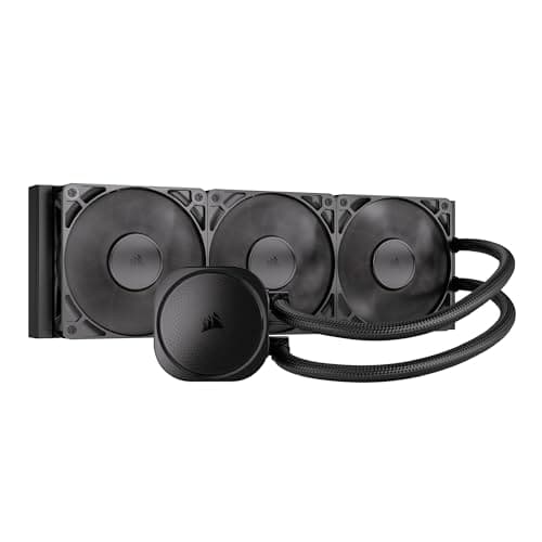 CORSAIR Nautilus 360 RS Liquid CPU Cooler – 360mm AIO – Low-Noise – Direct Motherboard Connection – Daisy-Chain – Intel LGA 1851/1700, AMD AM5/AM4 – 3X RS120 Fans Included – Black - Image 1