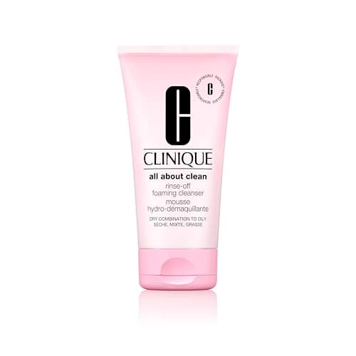 Clinique All About Clean Rinse-Off Foaming Face WashWith Hyaluronic Acid + Glycerin For Oily Skin Types | Dissolves Makeup + Sunscreen, 5 Fl Oz - Image 1