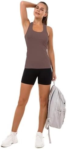 MathCat Workout Tops for Women Seamless Basic Sleeveless Muscle Tank Tops Racerback Athletic Yoga Running Daily Shirts - Image 6