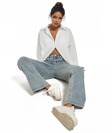 ETTELO Womens Jeans High Waisted Straight Leg Loose Stretchy Lightweight Tummy Control Trendy Jeans for Women 2025 - Image 5