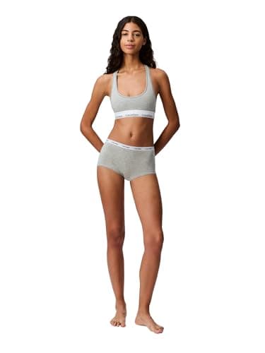 Calvin Klein Modern Cotton Unlined Wireless Bralette, Grey Heather, Small - Image 3