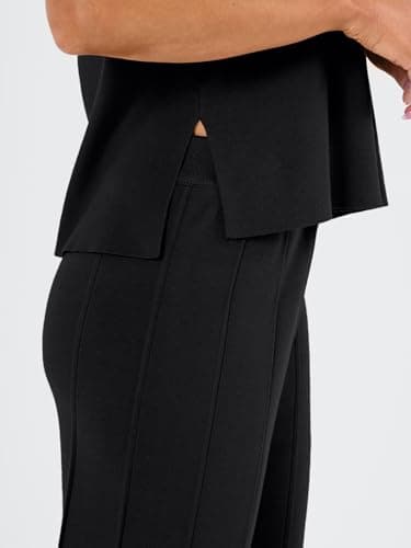 LILLUSORY 2 Piece Sets for Women Summer Vacation 2025 Lounge Outfits Matching Two Pcs Spring Knit Tracksuits Sweat Suits Black M - Image 5