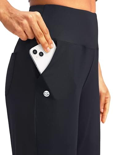 G Gradual Women's 12" Bermuda Long Shorts with Pockets High Waisted Stretch Knee Length Shorts for Women Summer Walking(Black,S) - Image 3