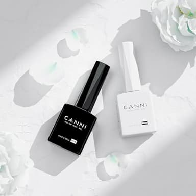 CANNI 2Pcs Hema-Free Black White Gel Nail Polish Set- Black and White Gel Polish Kit, Soak Off LED Nail Gel Manicure Kit DIY at Home Salon Gifts for Women Girls - Image 3
