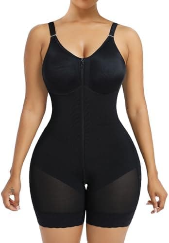 YIANNA Fajas Colombianas Moldeadoras Postpartum Shapewear for Women Tummy Control Butt Lifter Body Shaper with Zipper Crotch - Image 3