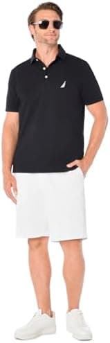Nautica Men's Short Sleeve Solid Stretch Cotton Pique Polo Shirt - Image 4