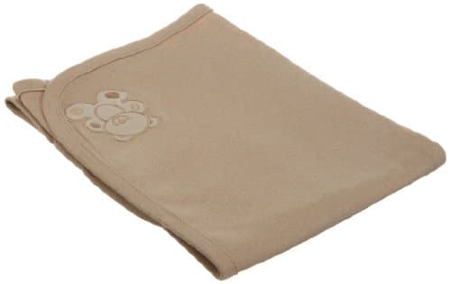 American Baby Company 30 X 40 Embroidered Swaddle Blanket Made with Organic Cotton, Mocha, Soft Breathable, for Boys and Girls - Image 1