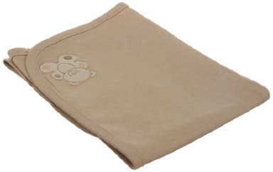 American Baby Company 30 X 40 Embroidered Swaddle Blanket Made with Organic Cotton, Mocha, Soft Breathable, for Boys and Girls - Image 1