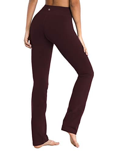 BUBBLELIME 29"/31"/33"/35" 4 Styles Women's Slim Fit Yoga Pants Tummy Control - Slim Fit_Mahoganymaroon M_35" Inseam - Image 1