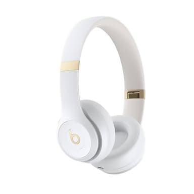 Beats Solo 4 - Wireless Bluetooth On-Ear Headphones, Apple & Android Compatible, Up to 50 Hours of Battery Life - Warm White (Renewed) - Image 2