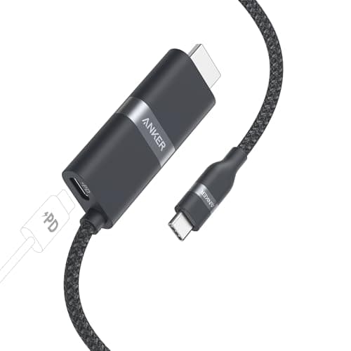 Anker Nano USB C to HDMI Cable Adapter with 140W PD Fast Charging Port,4K@60Hz,Sustainable with Advanced Shielding,Thunderbolt 5/4/3 Compatible,for MacBook,iPhone,HD TV(3FT,Black) - Image 1