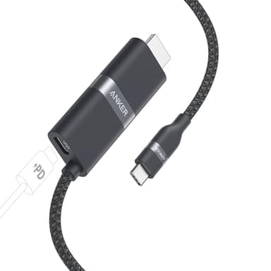 Anker Nano USB C to HDMI Cable Adapter with 140W PD Fast Charging Port,4K@60Hz,Sustainable with Advanced Shielding,Thunderbolt 5/4/3 Compatible,for MacBook,iPhone,HD TV(3FT,Black) - Image 1