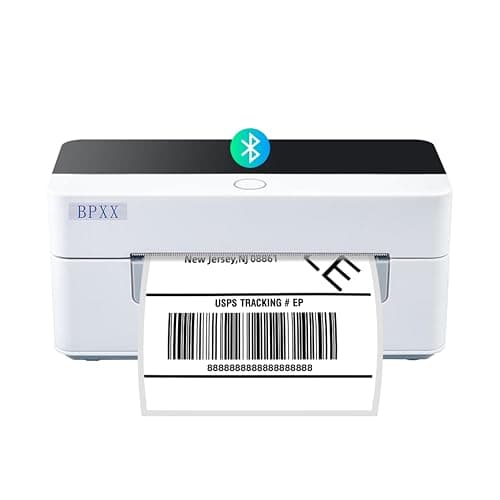 BPXX Bluetooth Thermal Label Printer - Clear Print Quality, Portable Wireless Shipping Label Printer Easy to Connect, Use to Print Shipping Labels, Compatible with Amazon Shopify Ebay Ups - Image 1