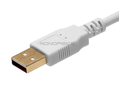 Monoprice 108616 6ft USB 2.0 A Male to B Male 28/24AWG Cable - (Gold Plated) - WHITE for Printer Scanner Cable 15M for PC, Mac, HP, Canon, Lexmark, Epson, Dell, Xerox, Samsung and More! - Image 2