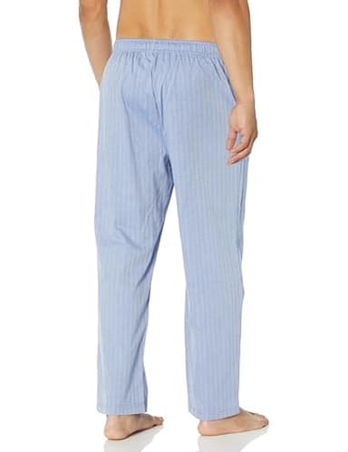 Nautica Men's Soft Woven 100% Cotton Elastic Waistband Sleep Pajama Pant, Blue Bone, X-Large - Image 3