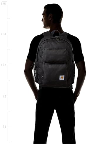 Carhartt 27L Single-Compartment Backpack, Durable Pack with Laptop Sleeve and Duravax Abrasion Resistant Base, Black - Image 3