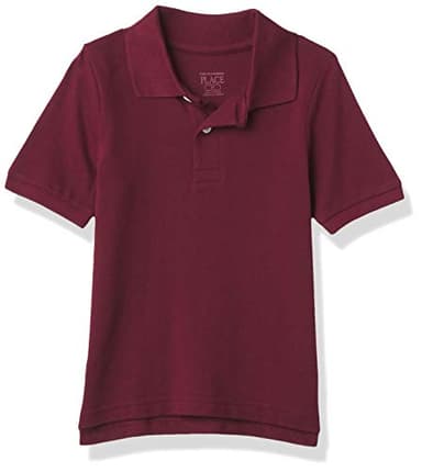 The Children's Place boys Baby and Toddler Uniform Pique Polo Shirt, Redwood, 3T US - Image 1