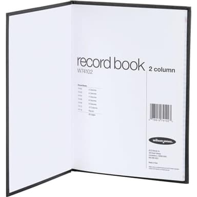 Wilson Jones Hardbound Accounting Journal, 9.25 x 7 Inches, 2 Columns, 80 Pages, 30 Lines per Page, Black (W74102A) - Image 8