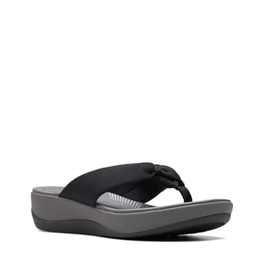 Clarks womens Arla Glison Flip Flop, Black Fabric, 9 US - Image 3