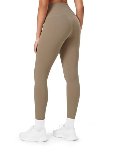 HeyNuts Workout Pro Athletic High Waisted Yoga Leggings for Women, Buttery Soft Workout Pants Compression 7/8 Leggings with Inner Pockets Carbon Dust_25''S(4/6) - Image 1