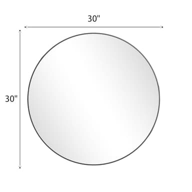 BEAUTYPEAK 30 Inch Round Mirror, Metal Frame Circle Mirror, Wall Mounted for Entryway, Bathroom, Vanity, Living Room, Black - Image 9