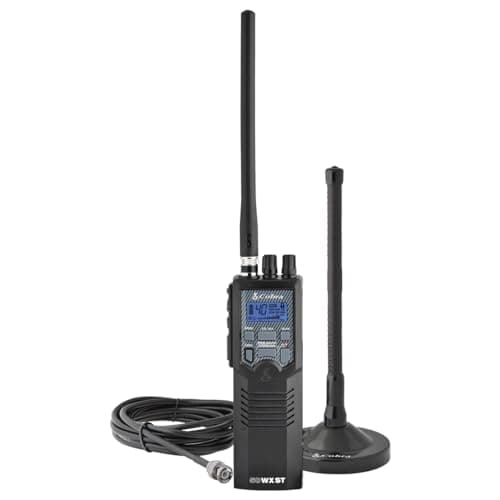 Cobra HHRT50 Road Trip CB Radio - 2-Way Handheld Emergency Radio with Access to Full 40 Channels & NOAA Alerts, Rooftop Magnet Mount Antenna and Omni-Directional Microphone, Black, 6.3" x 2" x 1.75" - Image 1