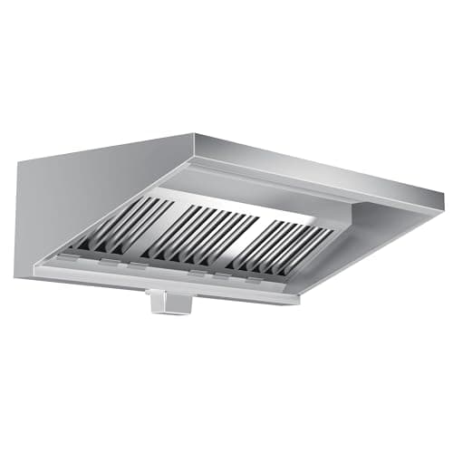 5FT Commercial Kitchen Exhaust Hood Food Truck Vent Hood Durable Stainless Steel Concession Trailer Hood with 3 Removable Hood Filters (No Motor), NSF Listed - Image 1