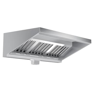 5FT Commercial Kitchen Exhaust Hood Food Truck Vent Hood Durable Stainless Steel Concession Trailer Hood with 3 Removable Hood Filters (No Motor), NSF Listed - Image 1