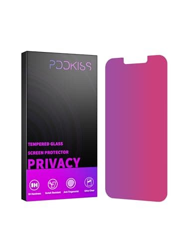 PDDKISS Compatible for iPhone 13 Pro Max Privacy Screen Protector/iPhone 14 Plus Screen Protector Tempered Glass 6.7 Inch, Pink Gradient Anti Spy Anti Blue Light HD Easy Installation - Image 1