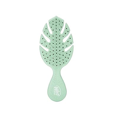 Wet Brush Go Green Mini Detangler, Green - Detangling Travel Hair Brush - Ultra-Soft IntelliFlex Bristles Glide Through Tangles & Gently Loosens Knots While Minimizing Pain, Split Ends & Breakage - Image 1