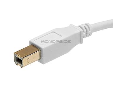 Monoprice 108616 6ft USB 2.0 A Male to B Male 28/24AWG Cable - (Gold Plated) - WHITE for Printer Scanner Cable 15M for PC, Mac, HP, Canon, Lexmark, Epson, Dell, Xerox, Samsung and More! - Image 3