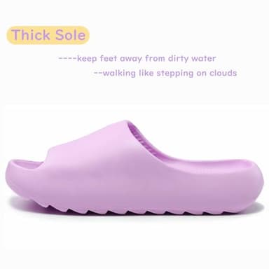 JUYETOA Cloud Slides for Women Men Kids, Pillow Slippers Comfy Non-Slip Soft Waterproof Bathroom Shower Shoes, Cushioned Thick Sole Sandals for Indoor and Outdoor - Image 2