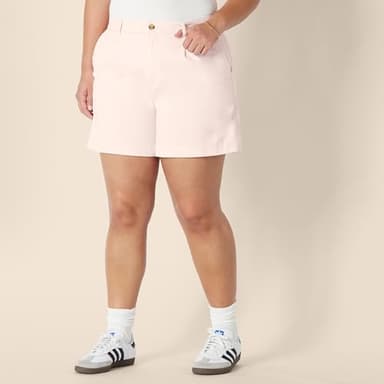 Amazon Essentials Women's High-Rise Relaxed-Fit A-line Elastic Back Short, Rose, 12 - Image 5