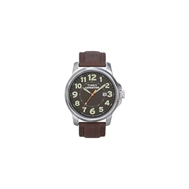 Timex Men's T44921 Expedition Metal Field Brown Leather Strap Watch - Image 1