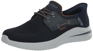 Skechers USA Men's Men's Delson 3.0-Roth 210606 Low Profile Bungee Lace Slip-Ins, NVY, 11.5 - Image 1