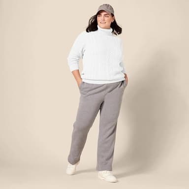 Amazon Essentials Women's Fisherman Cable Turtleneck Sweater (Available in Plus Size), White, Small - Image 8
