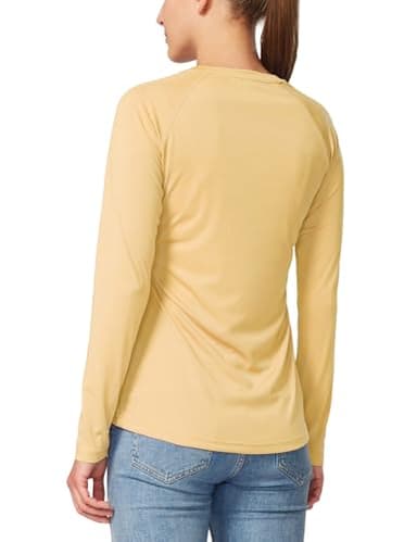 baleaf Women's Long Sleeve Shirts UPF 50+ Sun Protection SPF Quick Dry Lightweight T-Shirt Outdoor Hiking Runing Fishing Yellow Size S - Image 2