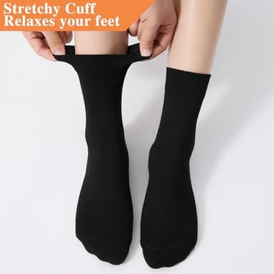 ATBITER Women's Thin Cotton Crew Socks - Soft Above Ankle Bootie Casual Dress Socks 6-Pairs With Gift Box - Image 5