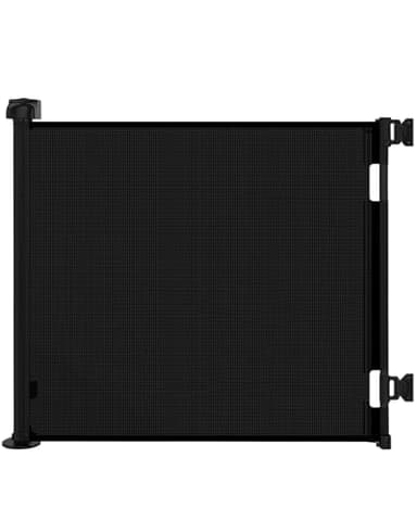 Retractable Baby Gates for Stairs, Mesh Dog Gate for Doorways, 33.6" Tall, Expands to 55" Wide,Pet Safety Essential Fit for Baseboards, Wide Toddlers Gates for Hallways, Indoor & Outdoor,Black - Image 1