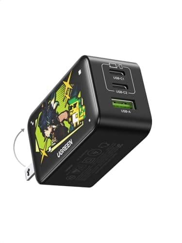 UGREEN Nexode 65W GaN USB C Wall Charger, 3-Port Compact Foldable Fast Charger for MacBook Pro/Air, Dell XPS, iPhone 17/16/15, Galaxy S25/S24, Pixel 10/9, iPad Pro (Genshin Edition) - Image 1