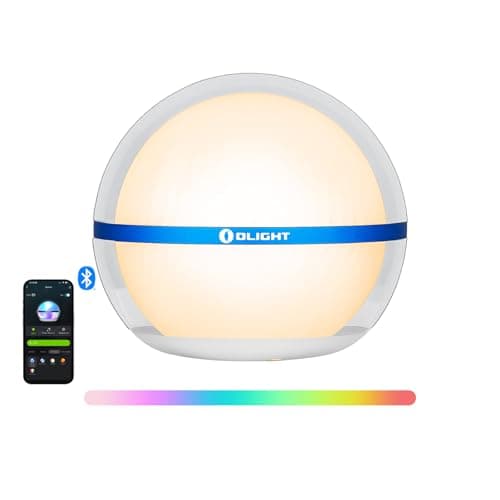 OLIGHT Sphere Smart Night Light, 75 lumens Stepless Dimming Table Lamp with Remotely APP Control, Magnetic Rechargeable RGB Ambient Lighting for Sleeping, Reading, and Relaxation - Image 1