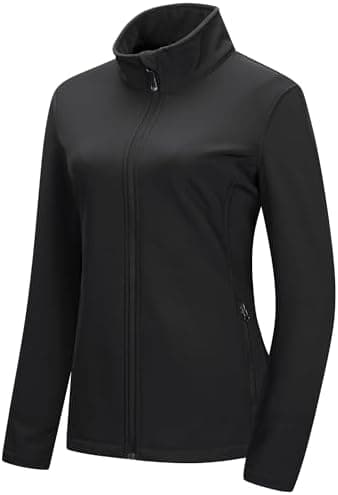 33,000ft Women's Lightweight Softshell Jacket Fleece Lined Windbreaker Waterproof Warm Jacket for Running Golf Hiking - Image 3