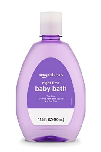 Amazon Basics Night-Time Baby Bath, Lightly Scented, 13.6 Fl Oz (Pack of 1) (Previously Solimo) - Image 1