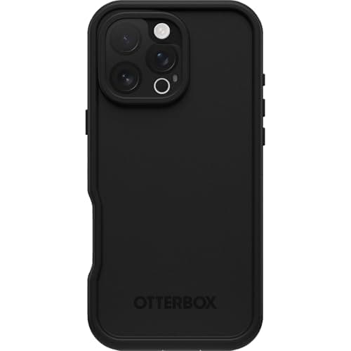 OtterBox iPhone 16 Pro Max FRĒ Series Waterproof Case with MagSafe (Designed by LifeProof) - Black, Waterproof, 60% Recycled Plastic, Sleek and Stylish - Image 1