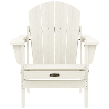 SERWALL Adirondack Chair - Folding Adirondack Chairs HIPS Outdoor Chairs Set of 6 Weather Resistant- White - Image 10