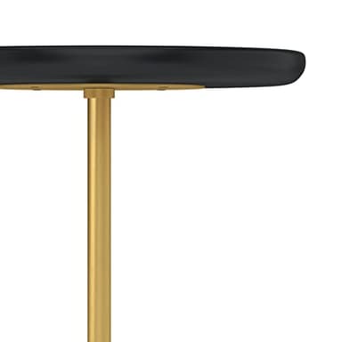 SIMPLIHOME Turner Side Table - 12 inch Wide Solid Mango Wood Top with Iron Stem and Genuine Marble Base in Black/Gold/White, Modern End Table or Nightstand for Living Room, Bedroom, or Entryway - Image 8