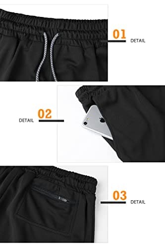 Surenow Men's Running Shorts Quick Dry Workout Gym Shorts Athletic 2-in-1 Stealth Shorts Outdoor Short for Men with Pockets - Image 4