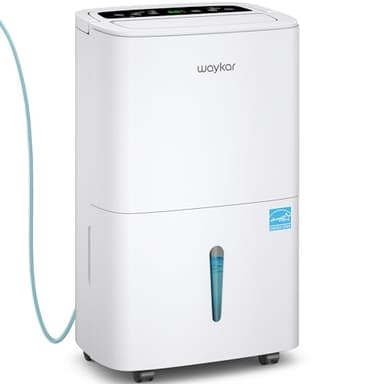 Waykar 150 Pints 2025 Energy Star Dehumidifier with Pump for Spaces up to 7,000 Sq. Ft at Commercial and Industrial Large Room, Warehouse, Home, Basement, with Drain Hose, Auto Defrost, Self-Drying - Image 1