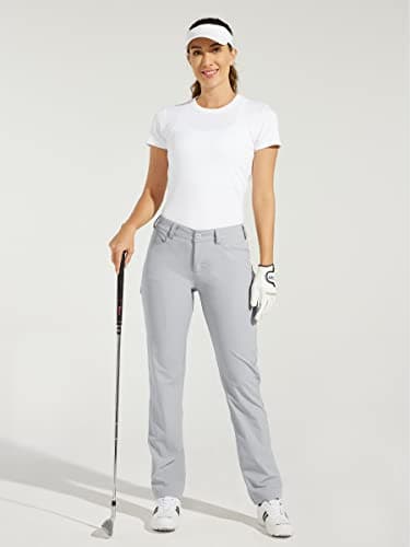 Willit Women's Golf Pants Hiking Pants Quick Dry Lightweight Outdoor Casual Pants with Pockets Water Resistant Gray 10 - Image 7