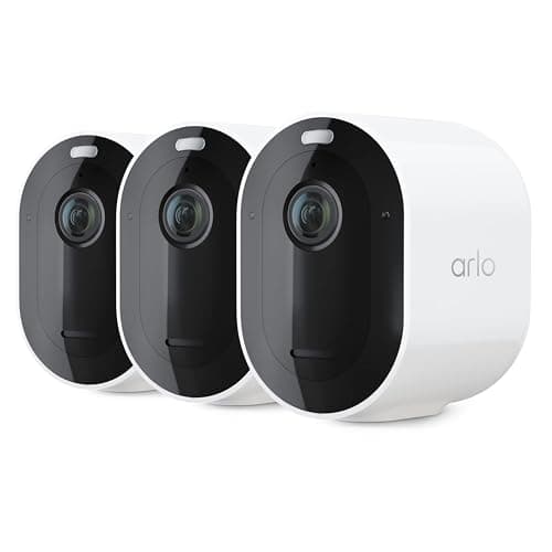 Arlo Pro 5S Spotlight Security Camera 2K HDR | Outdoor | Wireless | Dual-Band Wi-Fi Connects to Strongest Network|12X Zoom, 2-Way Audio, Color Night Vision,Live Stream(White, 3 Cameras) - Image 1
